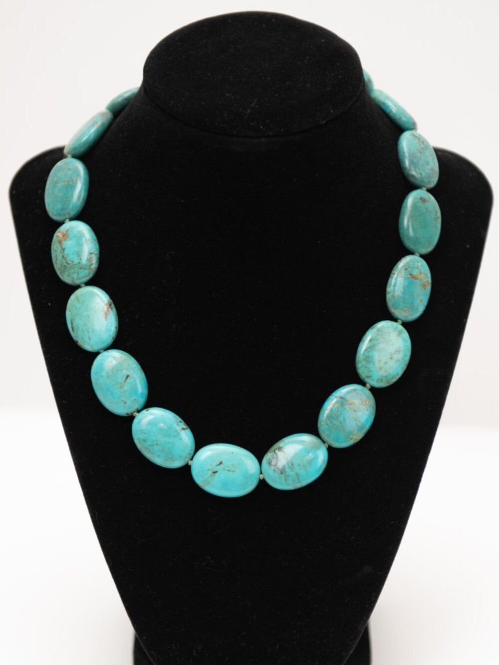 Vintage Whitney Kelly Turquoise Necklace Chunky 925 Sterling Silver